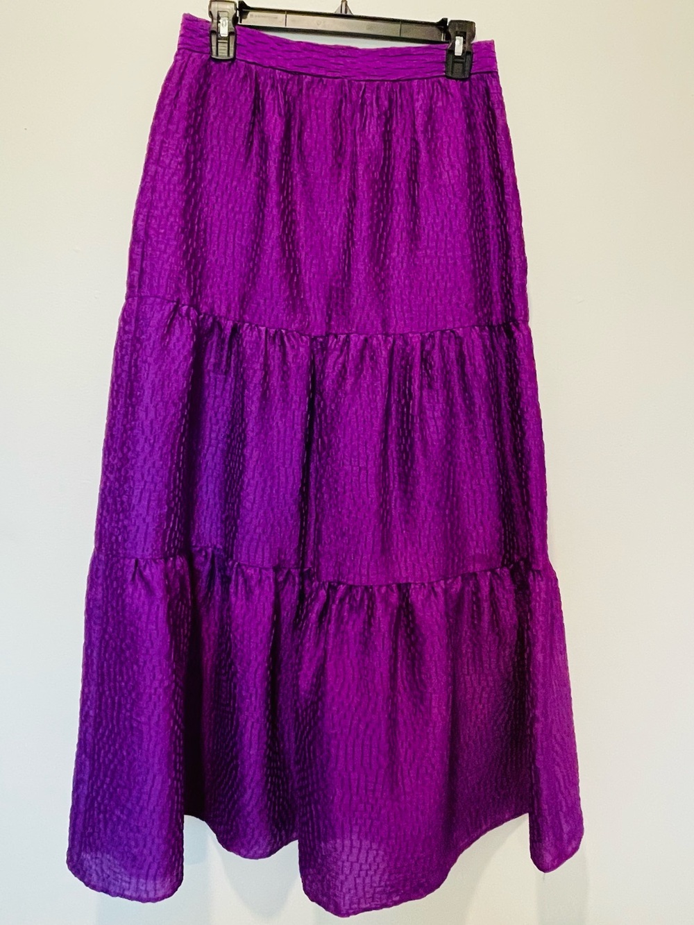 Zara Vibrant Purple Tiered Maxi Skirt - Picture 4 of 5
